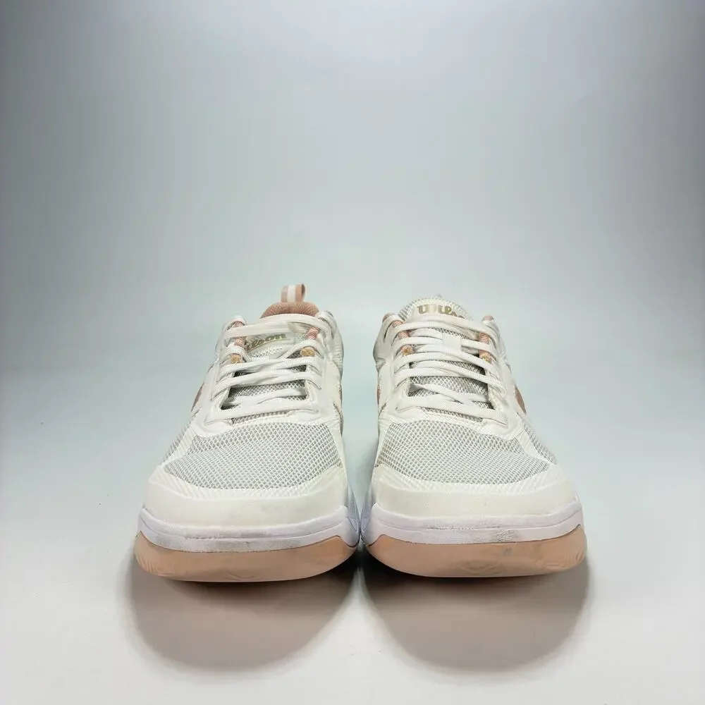 Wilson Pickle Pro White Cameo Rose Pickleball Court Shoes WRS334590 Womens Sz 10