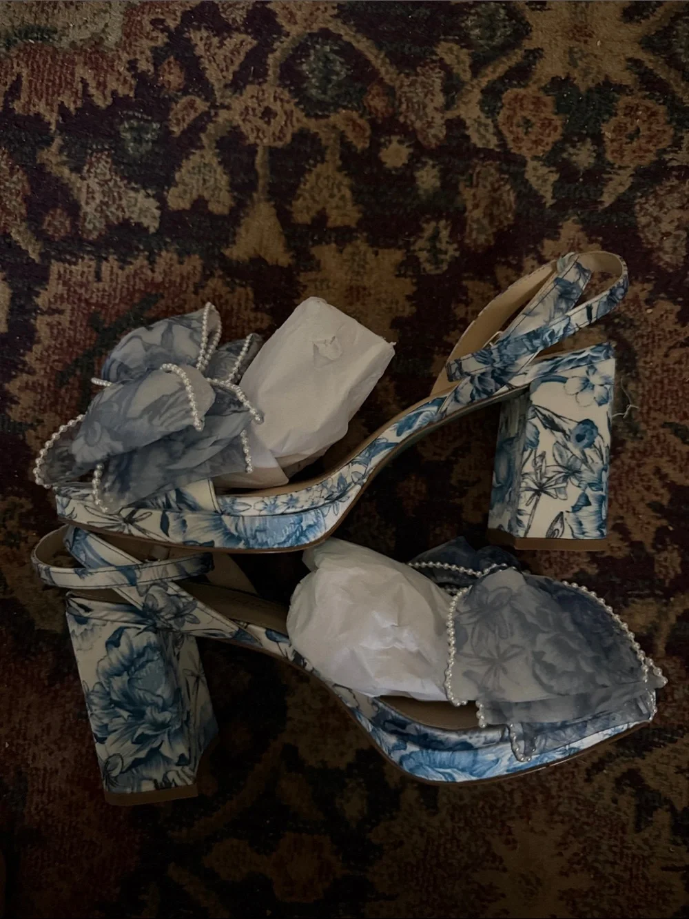 Betsey Johnson Women’s Duke Platform Floral Heels size 10