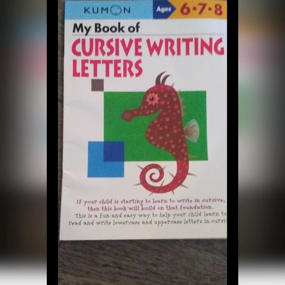 MY Book of Cursive Writing Letters Kumon Ages 6 7‎ 8 Homeschool Education