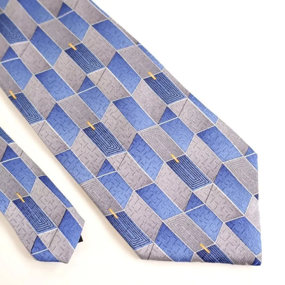 Arrow Jacquard Print‎ Gray Glue Geometric Silk Tie