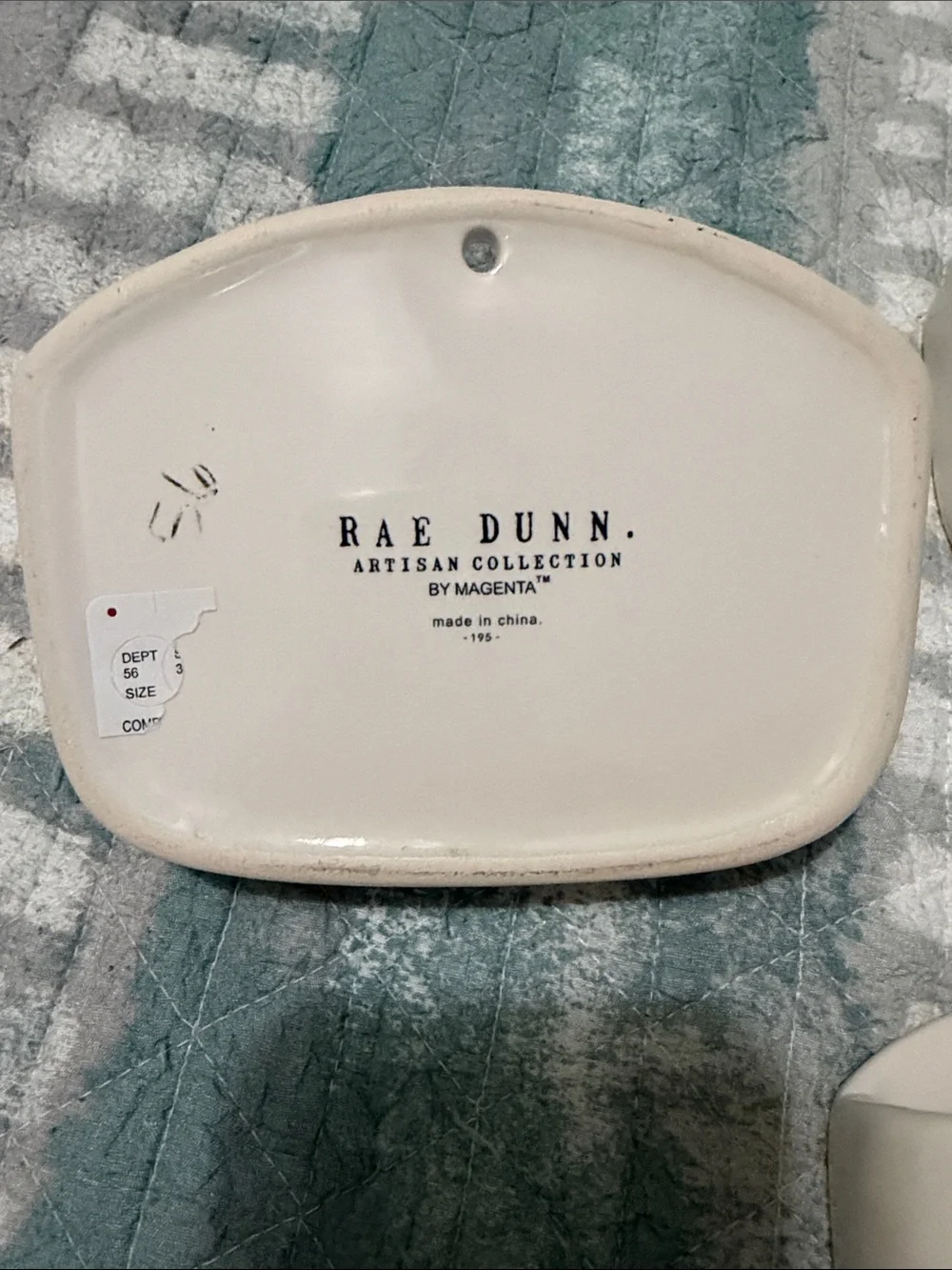 Rae Dunn Wall Planter Set - White Ceramic 'GROW' Hanging Pocket.  NWT