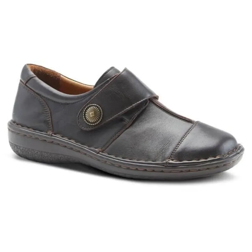 Spring Step Kaminia KAMINIA-BR Women's US 8.5 Brown Leather Casual Shoes KHD710