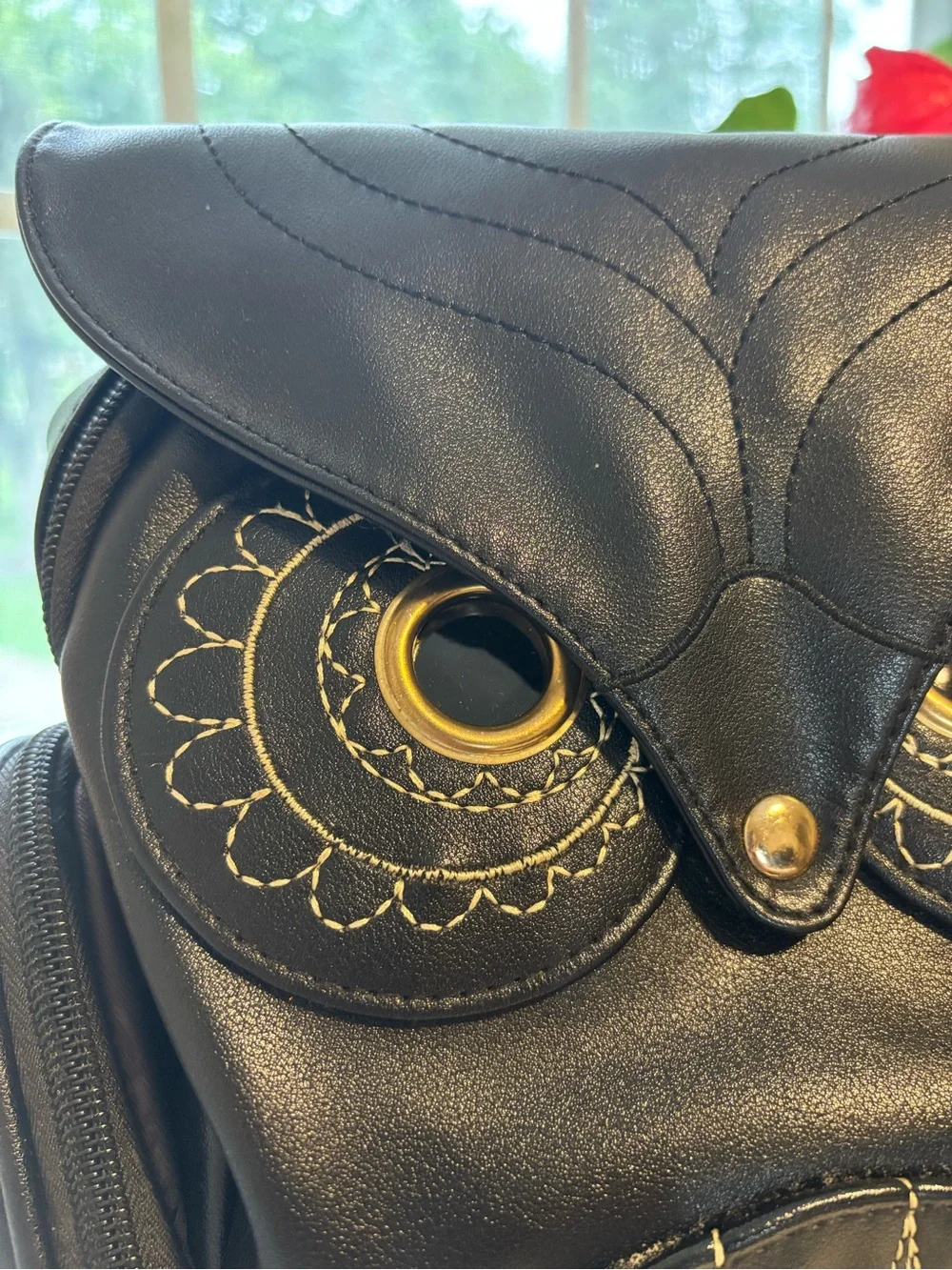 Gothic Owl PU Leather Mini Backpack – Kawaii Crossbody Bag Women