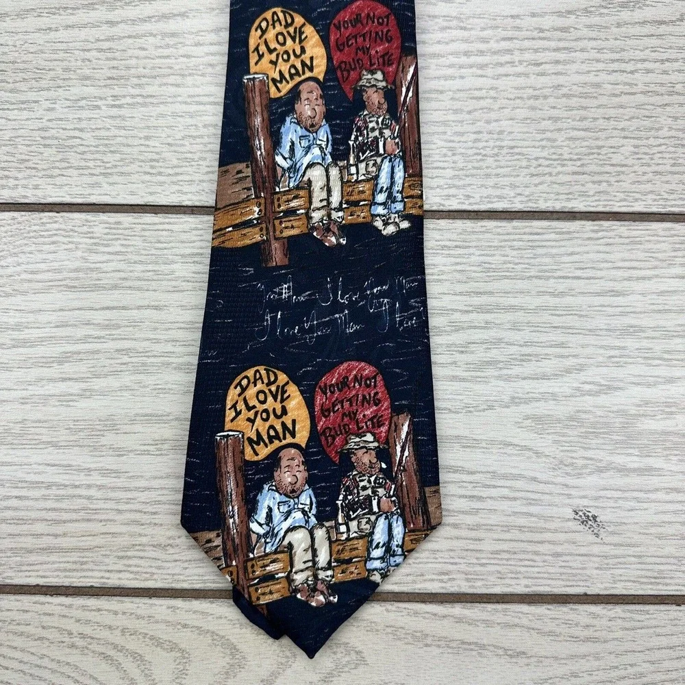 Vintage Budweiser 1996 Tie Dad I Love You Man Your Not Getting My Bud‎ Lite NEW