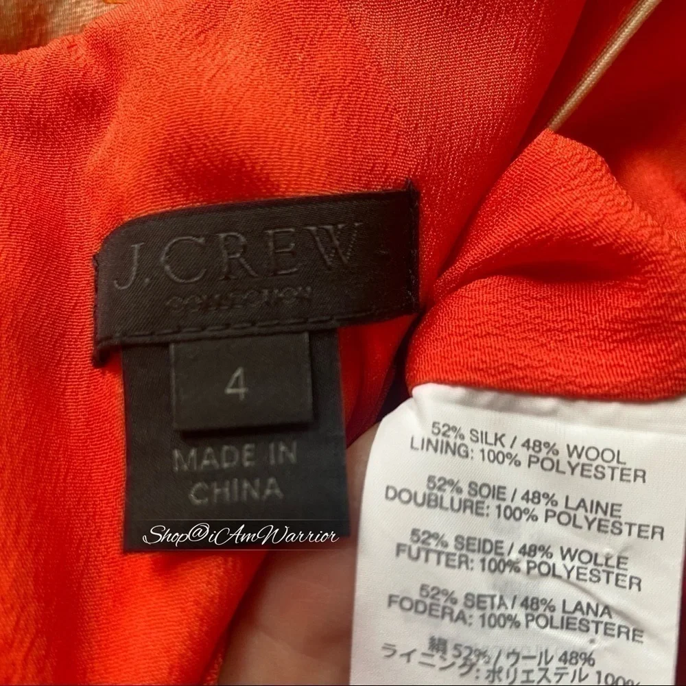 J.Crew Collection sunset garden silk blend midi dress *shop@iamwarrior