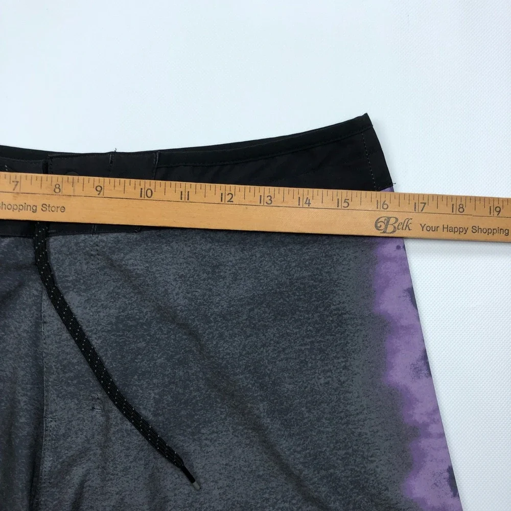 Billabong Mens D Bah Airlite Board Shorts 31 Purple Grey Tie Dye Swim Trunks