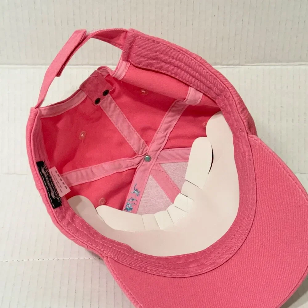 Panama Jack Pink Distressed Baseball Cap Floral Graphic Embroidered NWT