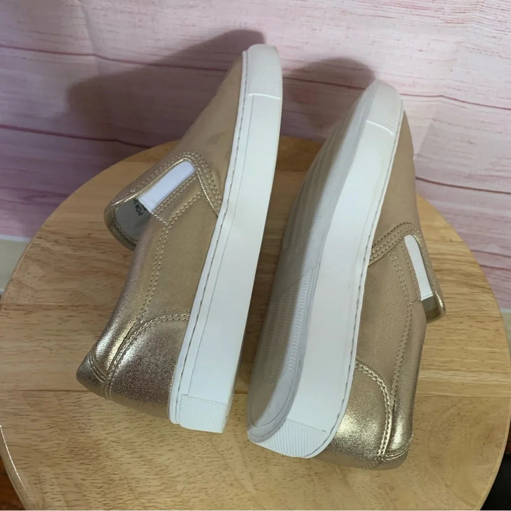 J.Crew Gold Slide Loafers Size 6‎