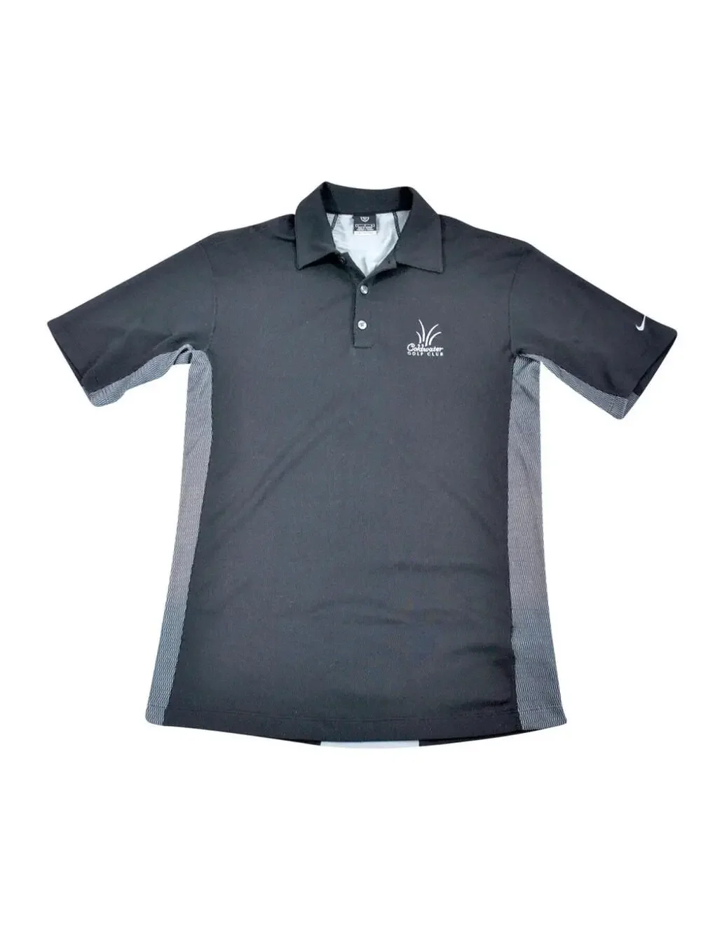 Vintage Coldwater Golf Club Country Course Blacl Nike Polo Size Large
