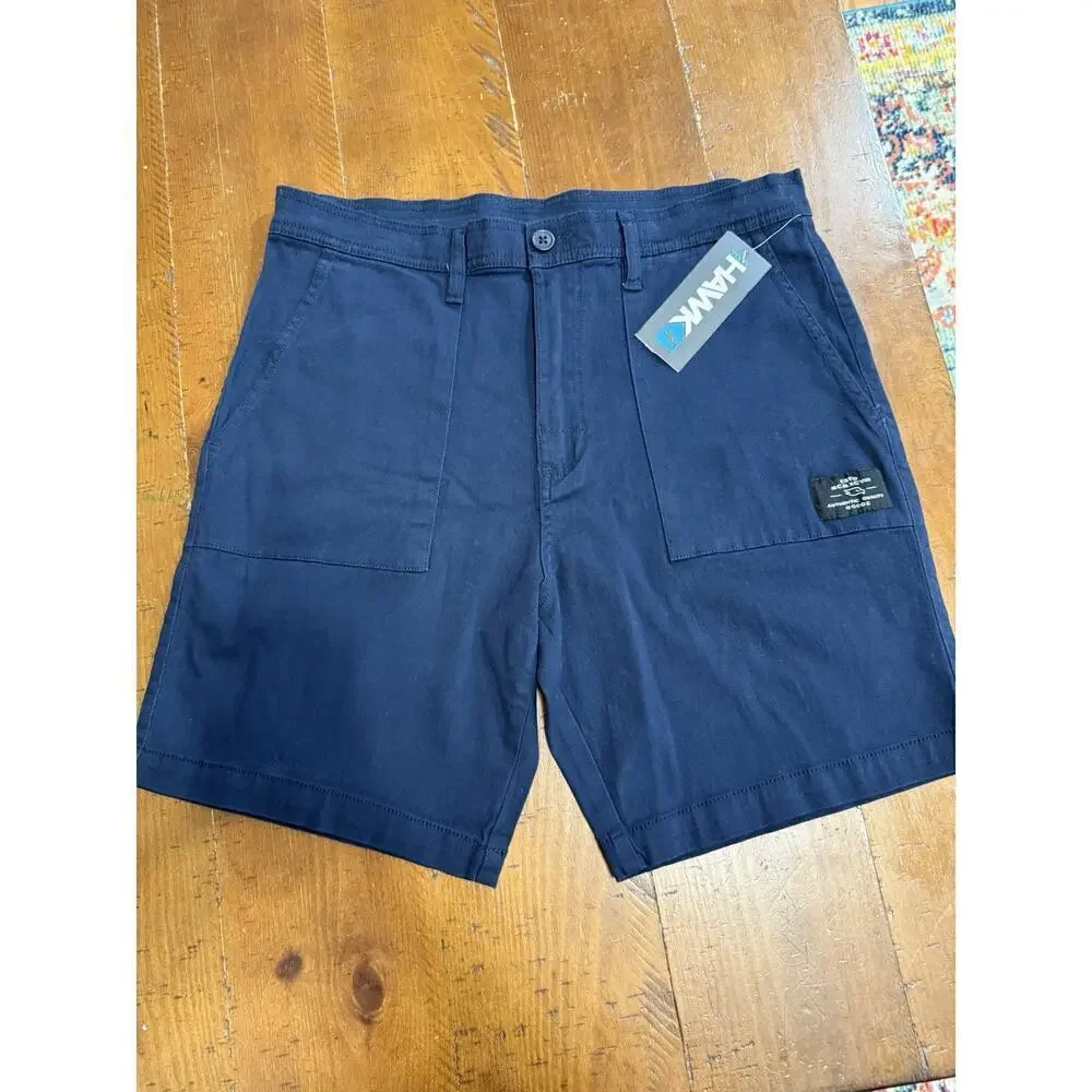Tony Hawk Men's Navy Twill Street Shorts Pockets Skater Size 34 8