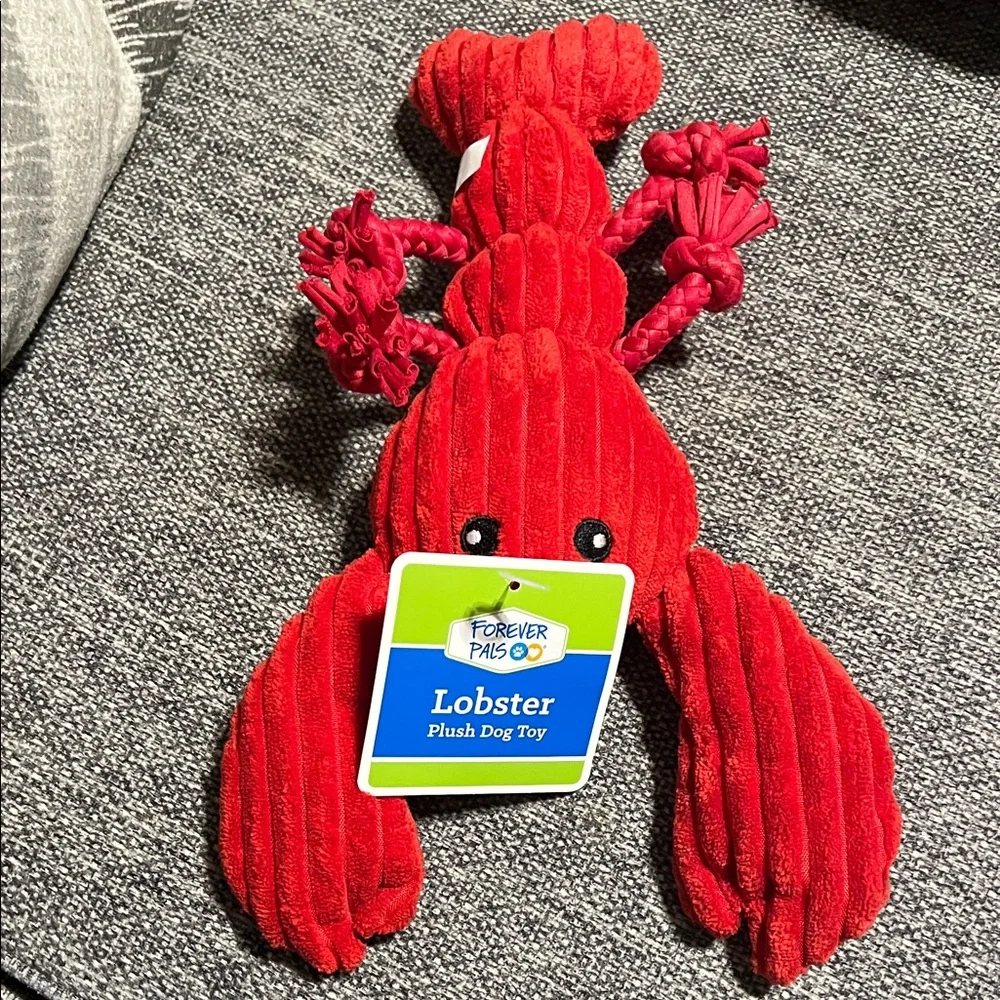 NWT Forever Pals Lobster Plush Dog Toy