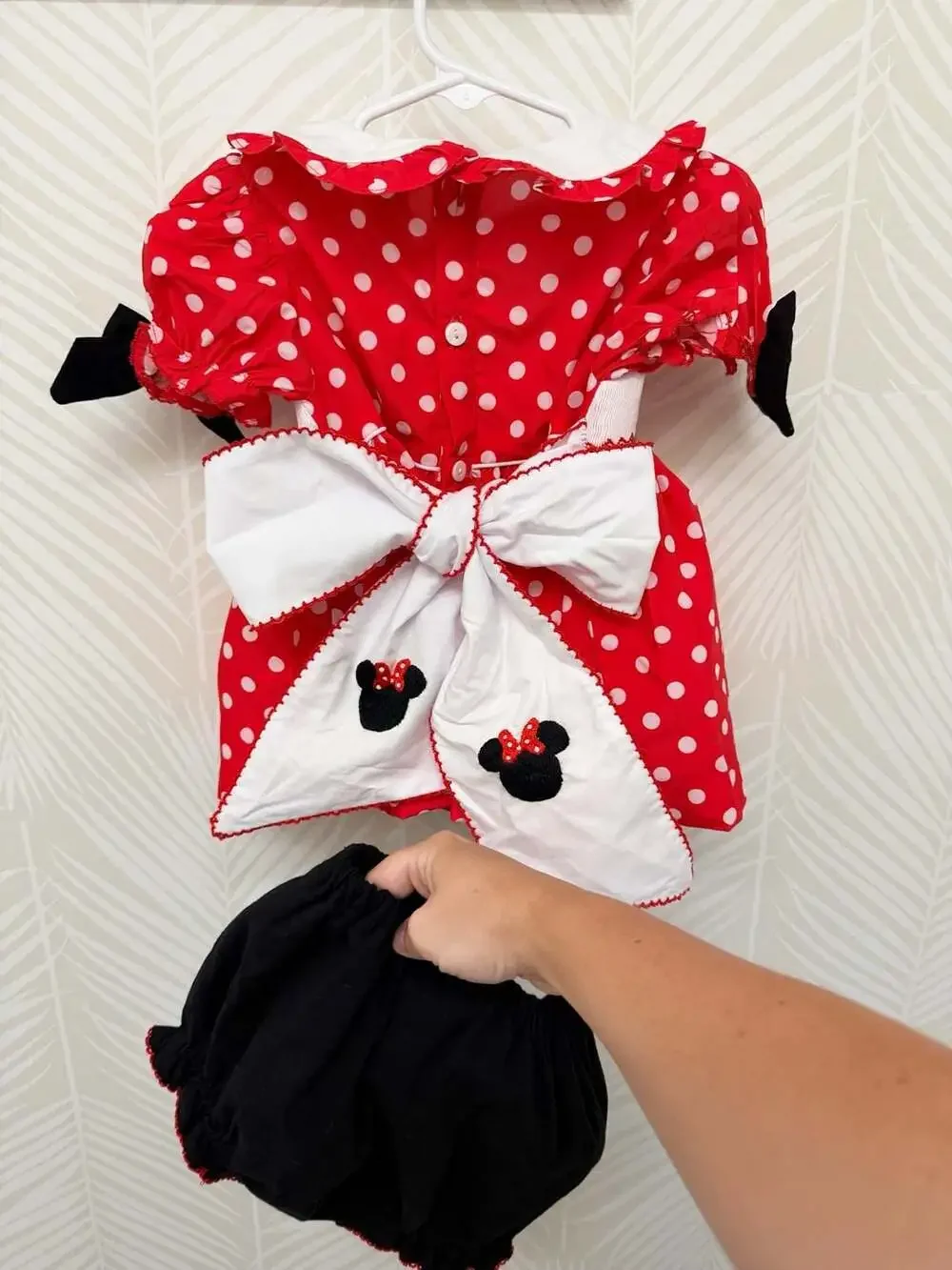 The Posh Piglet Smocking Co. Minnie Mouse Red Polka Dot Smocked Bloomers Disney