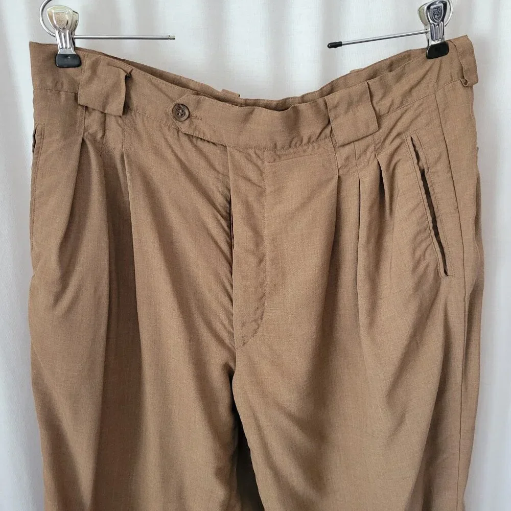 Basile Italian Pants Made Italy Brown Trousers sz 52 Large Men's Chic Milanese