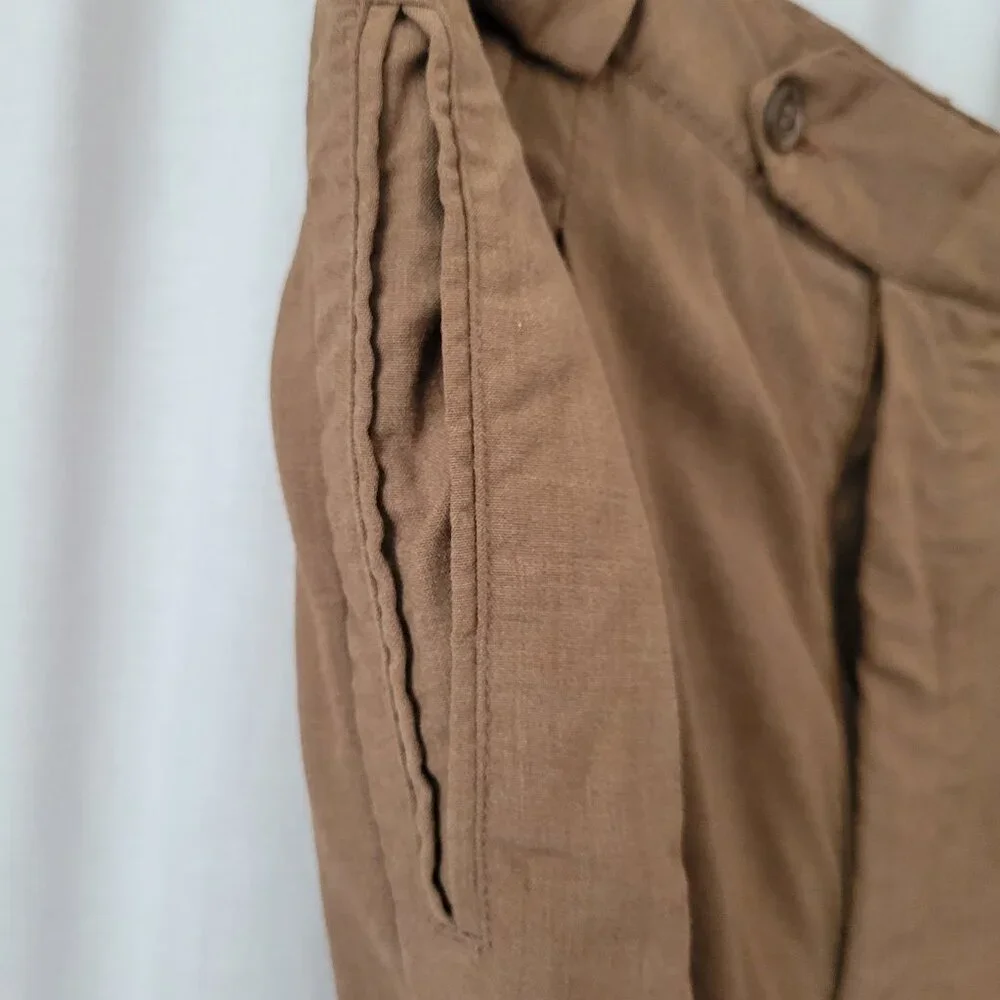 Basile Italian Pants Made Italy Brown Trousers sz 52 Large Men's Chic Milanese