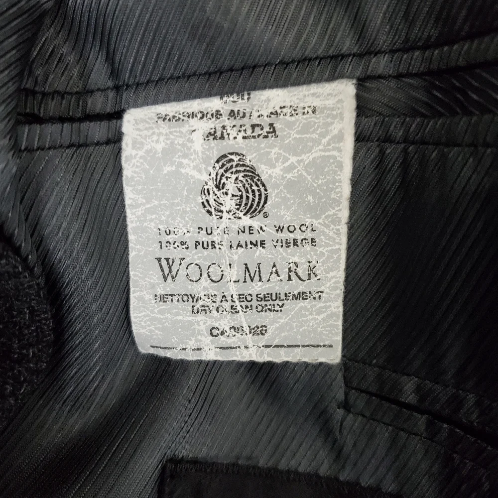 Biella Black/Britches of Georgetowne Gray Wool Knit Jacket, Size 48R