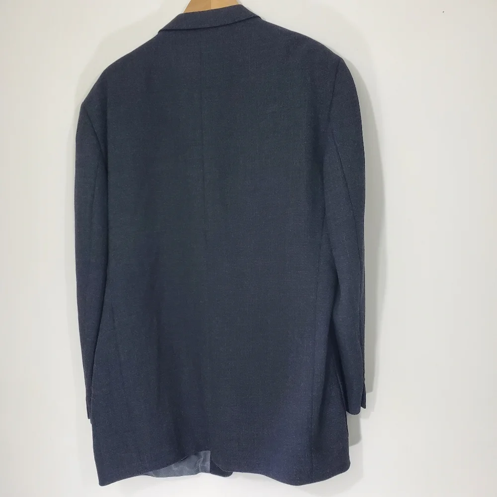 Biella Black/Britches of Georgetowne Gray Wool Knit Jacket, Size 48R
