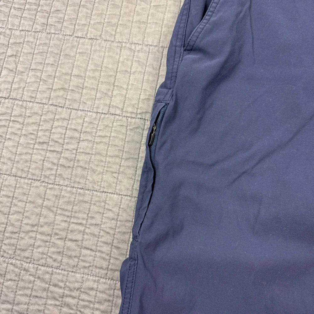 Eddie Bauer Travex Pants Mens 36x30 (35x28) Blue Stretch Hiking Travel Outdoors