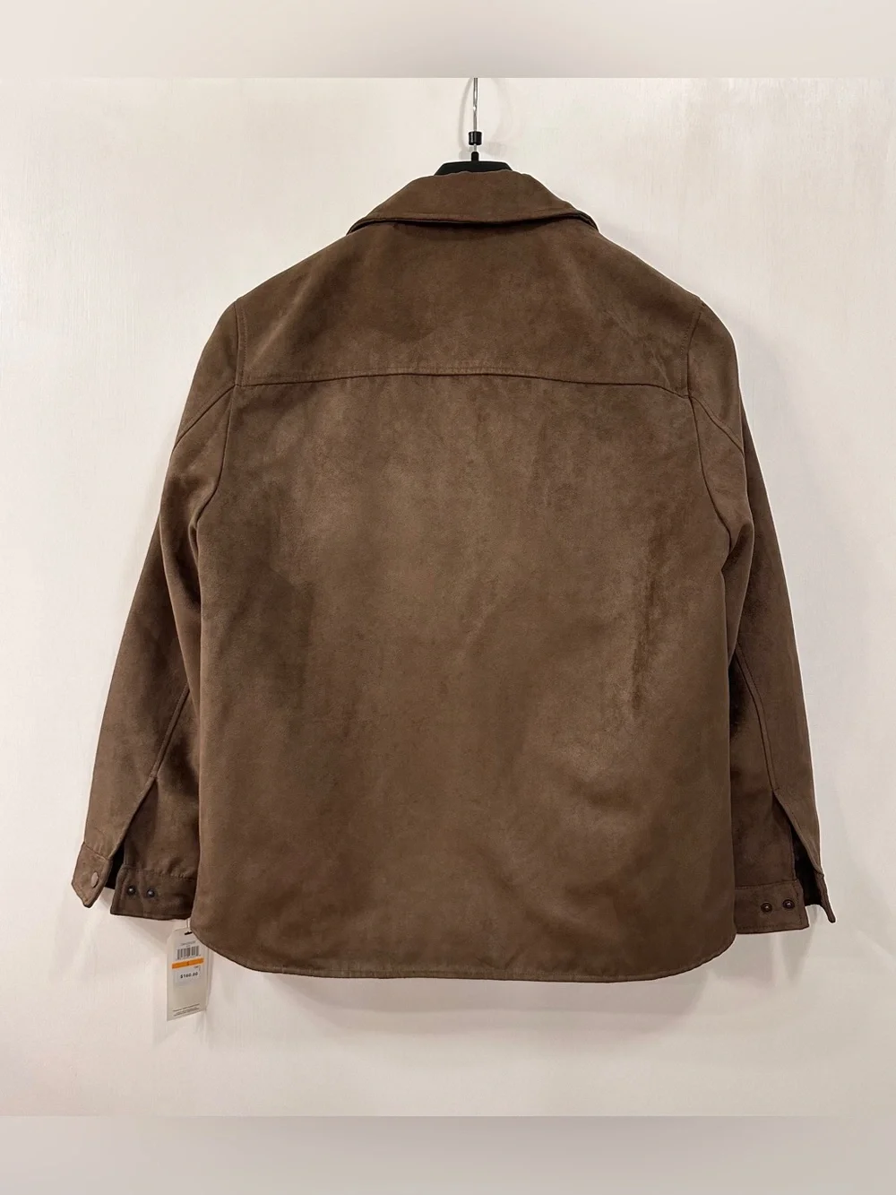 NWT Dockers Men’s S Brown Faux Suede Shirt Jacket Insulated Lined $160