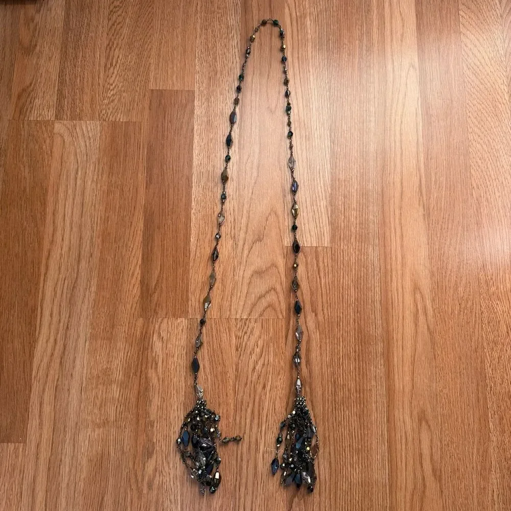SWAROVSKI Rare Retired Byzance Scarf Crystal Tassel Bangle Necklace