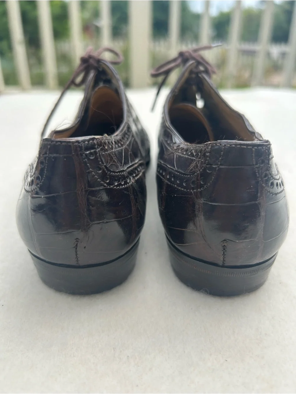 Vintage Bragano by Cole Haan Women’s Oxford Alligator Shoes Size 6.5 B