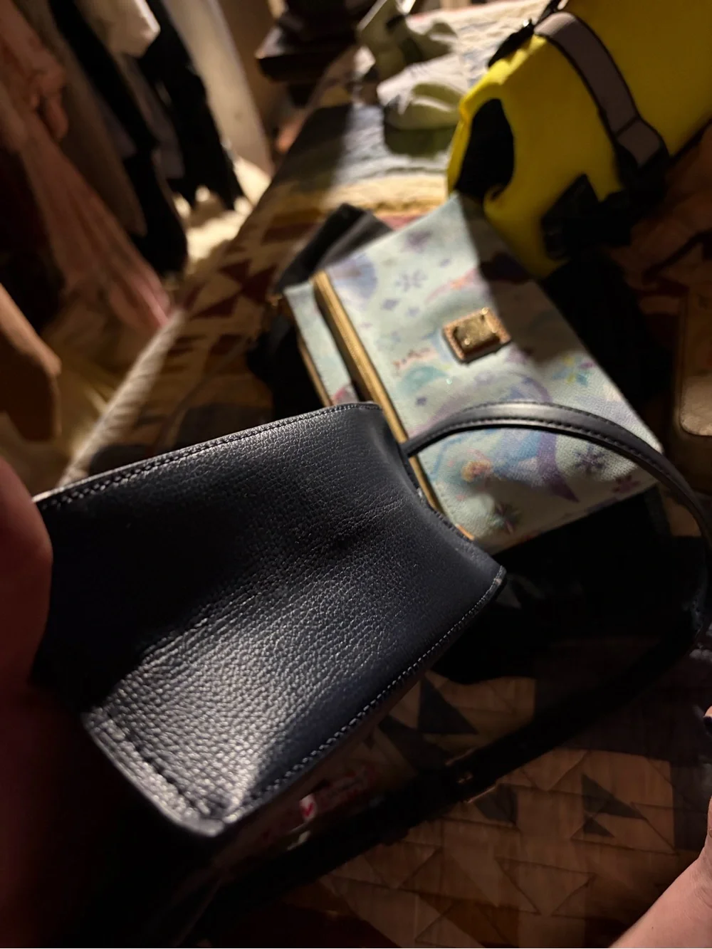 kate spade black leather