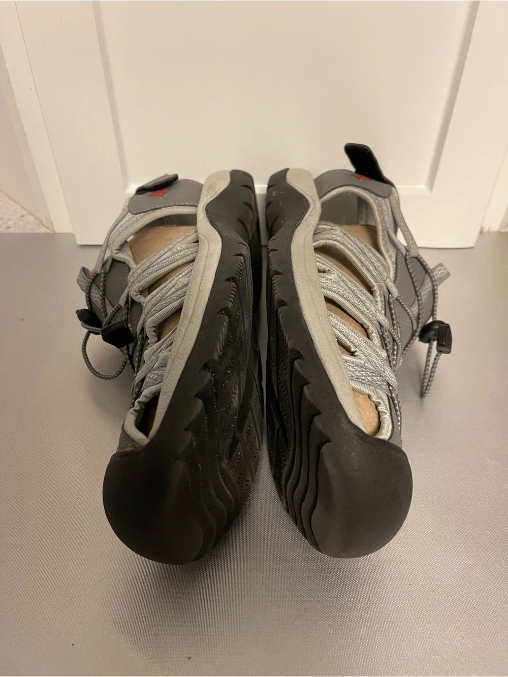 Dream Pairs Men’s Athletic Sandals Gray Outdoor Water Shoes w/Toggle Lace Sz 13