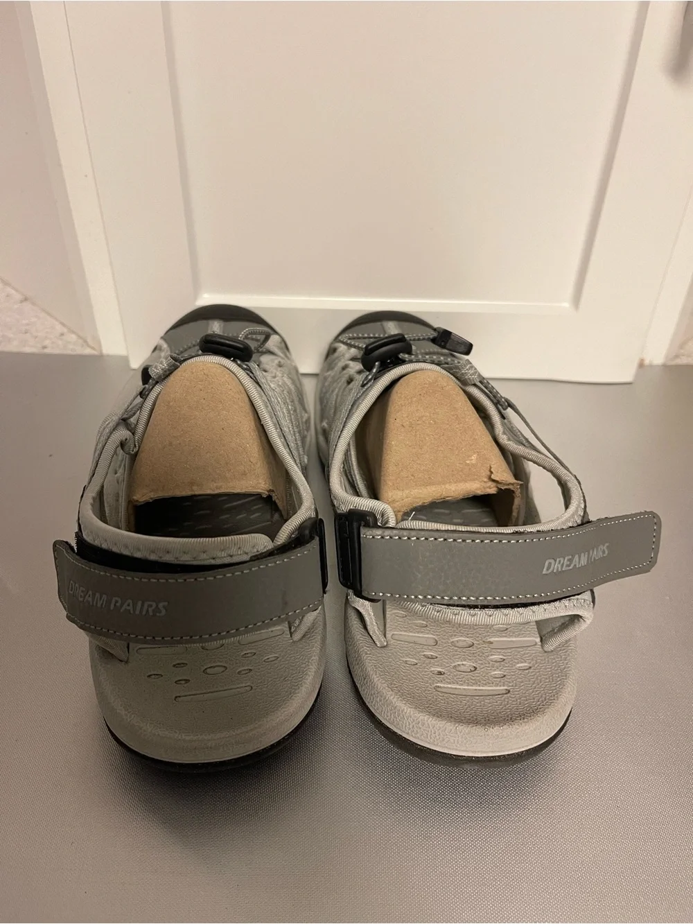 Dream Pairs Men’s Athletic Sandals Gray Outdoor Water Shoes w/Toggle Lace Sz 13