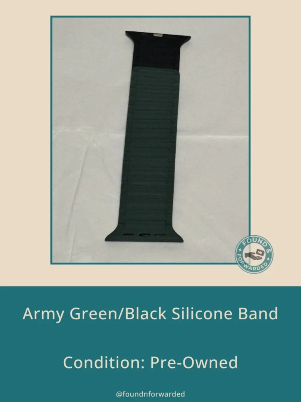 Apple Watch Ultra 2 Band Compatible Silicone Magnetic Link Strap Green/Black
