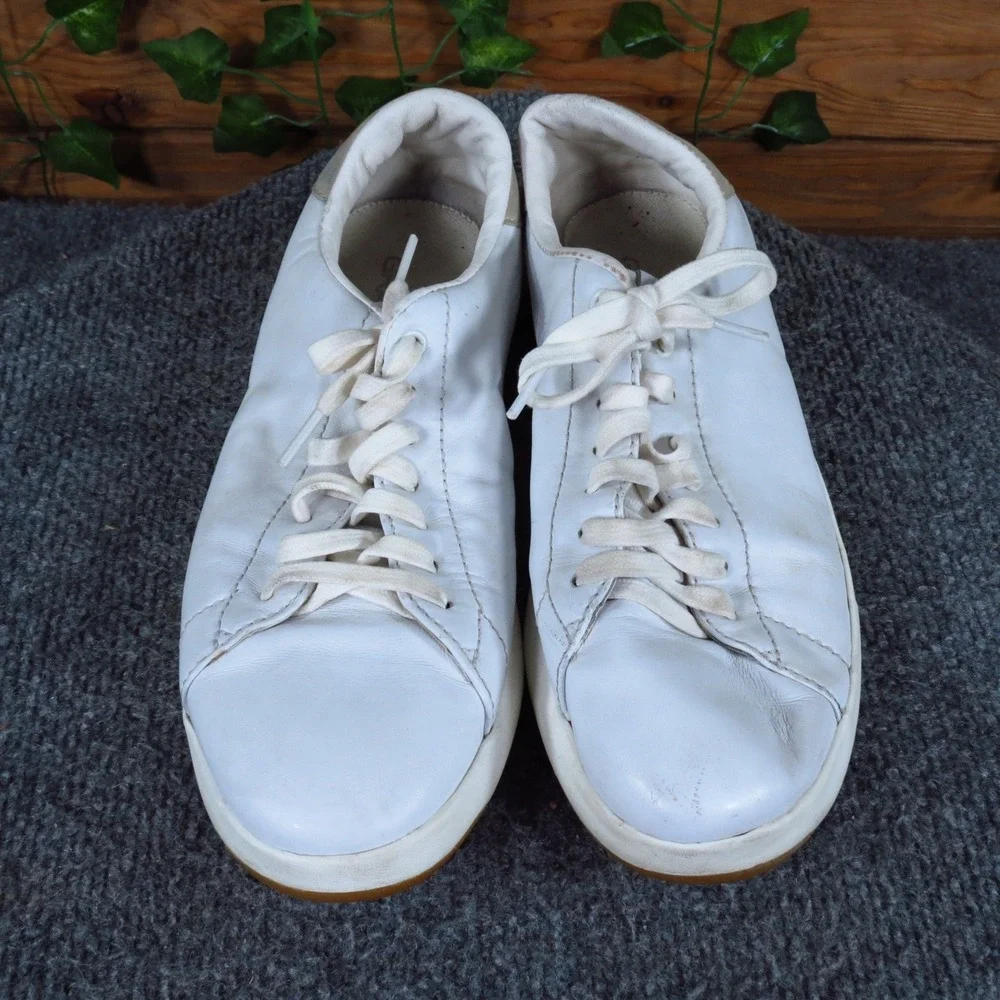 Cole Haan GrandPrø Women Tennis Sneaker Size 8.5 Athletic White Leather W02897