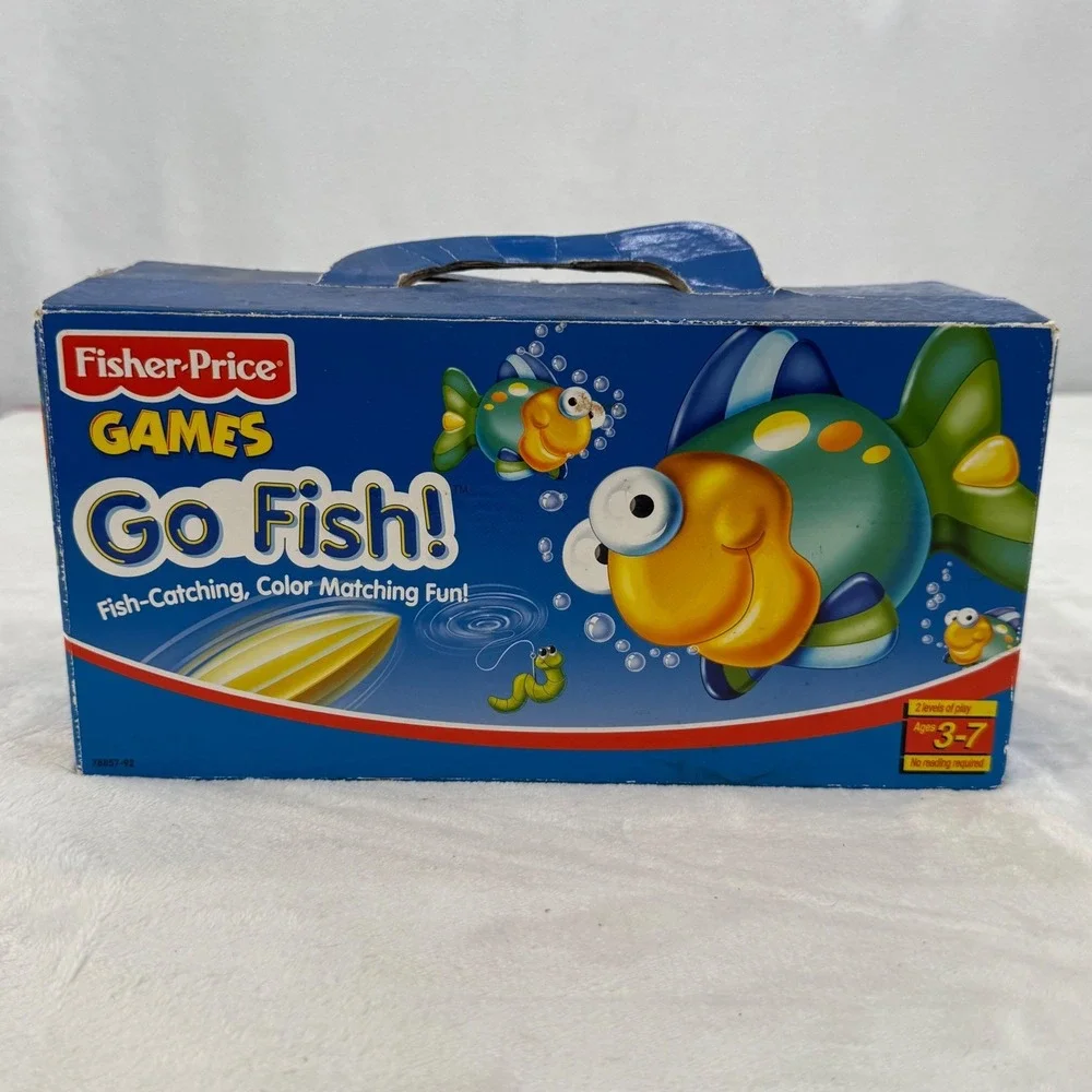 Fisher-Price Y2K Go Fish Kids Game Ages 3-7, Complete set! Vintage 2000 Mattel