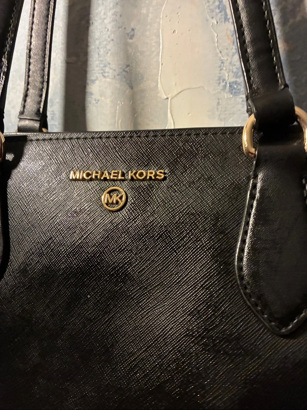 GUC !Genuine Michael Kors Black  Leather XL Tote