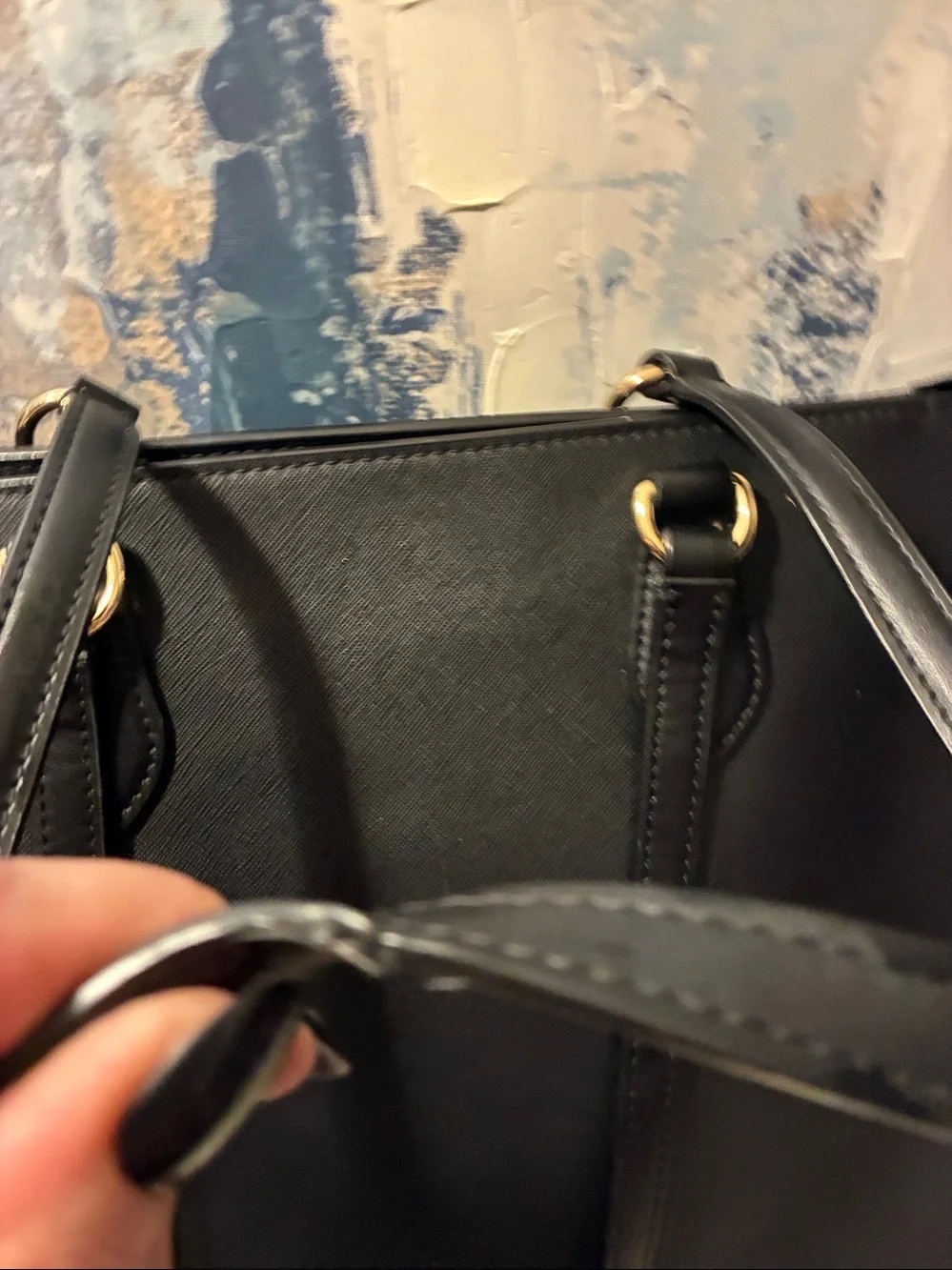 GUC !Genuine Michael Kors Black  Leather XL Tote