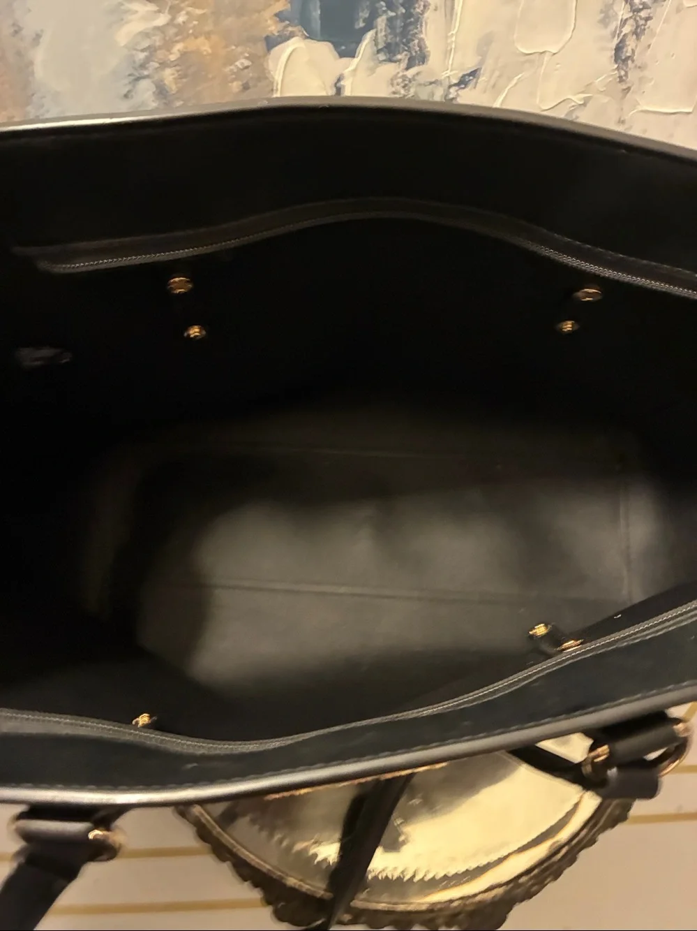 GUC !Genuine Michael Kors Black  Leather XL Tote