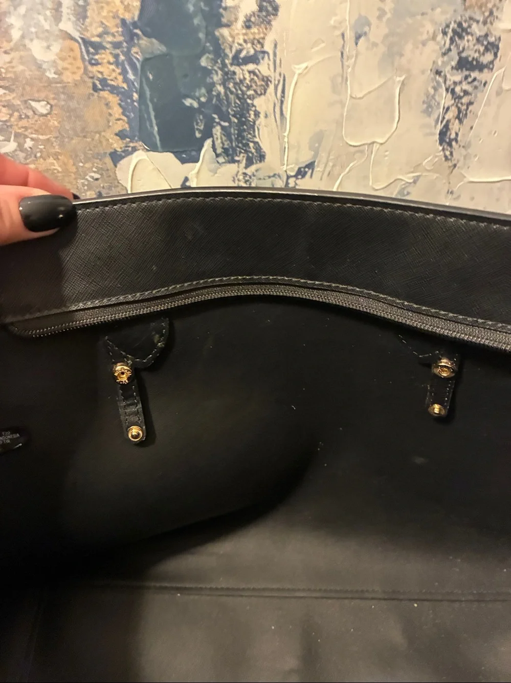GUC !Genuine Michael Kors Black  Leather XL Tote