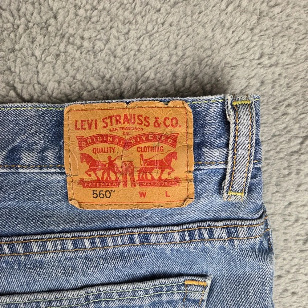 Levi's 560 Jeans Mens‎ 60x30 (58x29) Blue Medium Wash Cotton Denim
