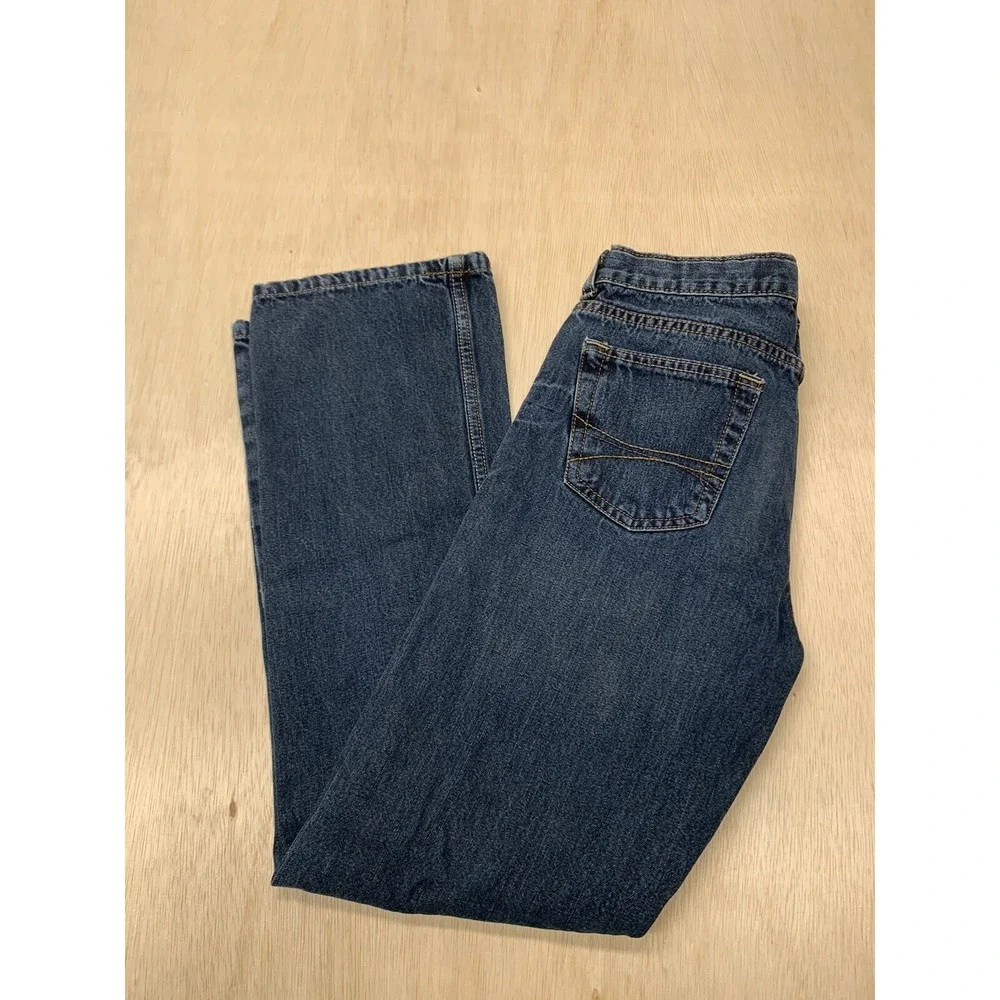 Arizona Boys Size 14 Regular (28x28) Slim Straight Leg Denim Jeans Blue Denim