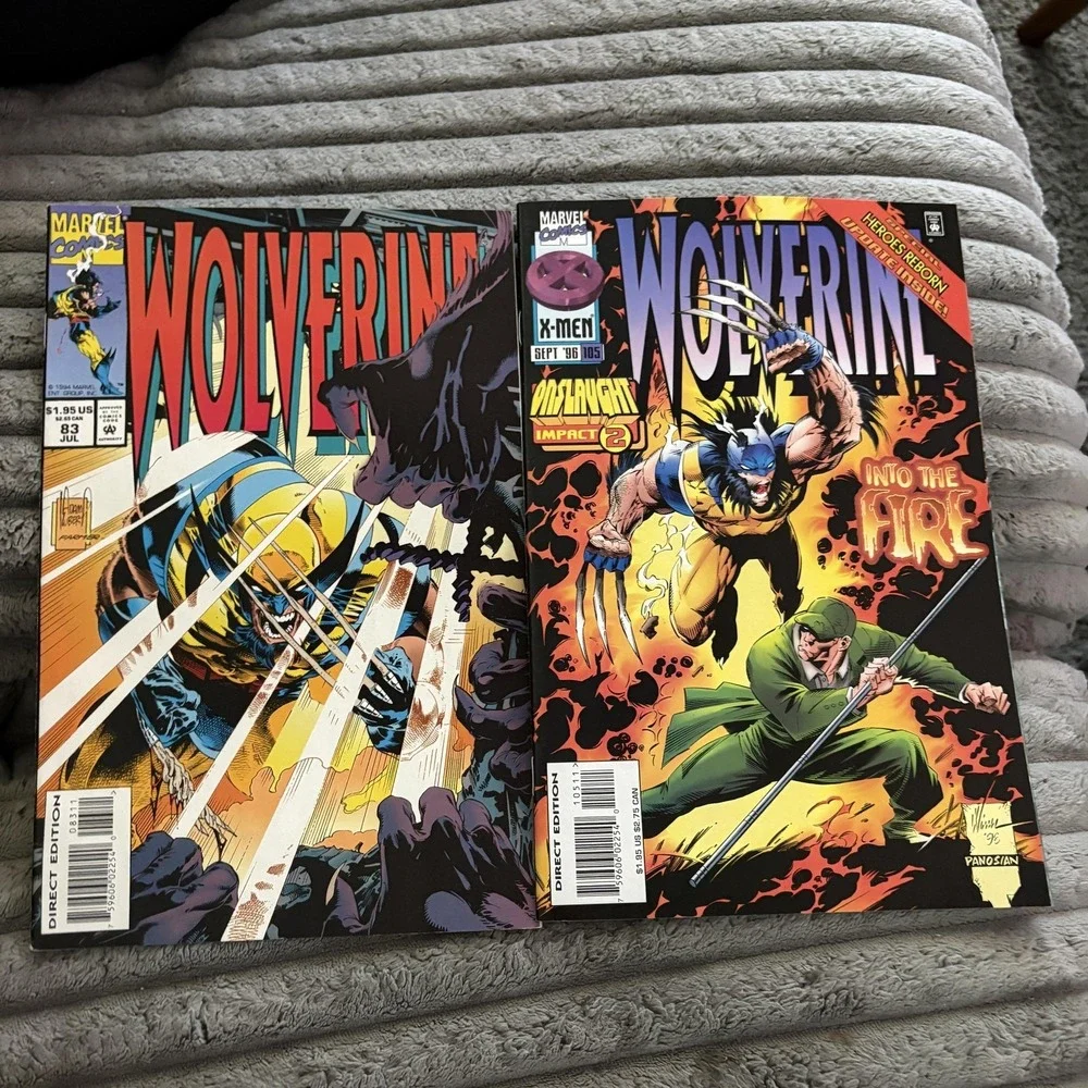 Wolverine Marvel Comics Lot 2 Issues #83 #105 1994 1996 Onslaught X-Men Set