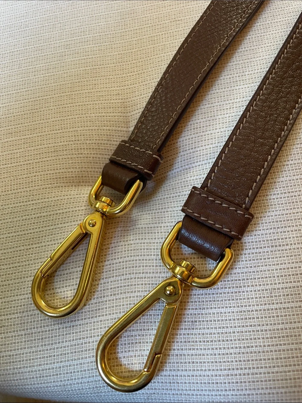 Authentic Prada Replacement Shoulder / Crossbody Strap in Brown/Gold