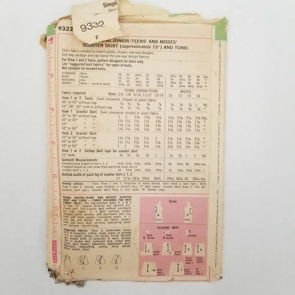 Vintage pattern sewing