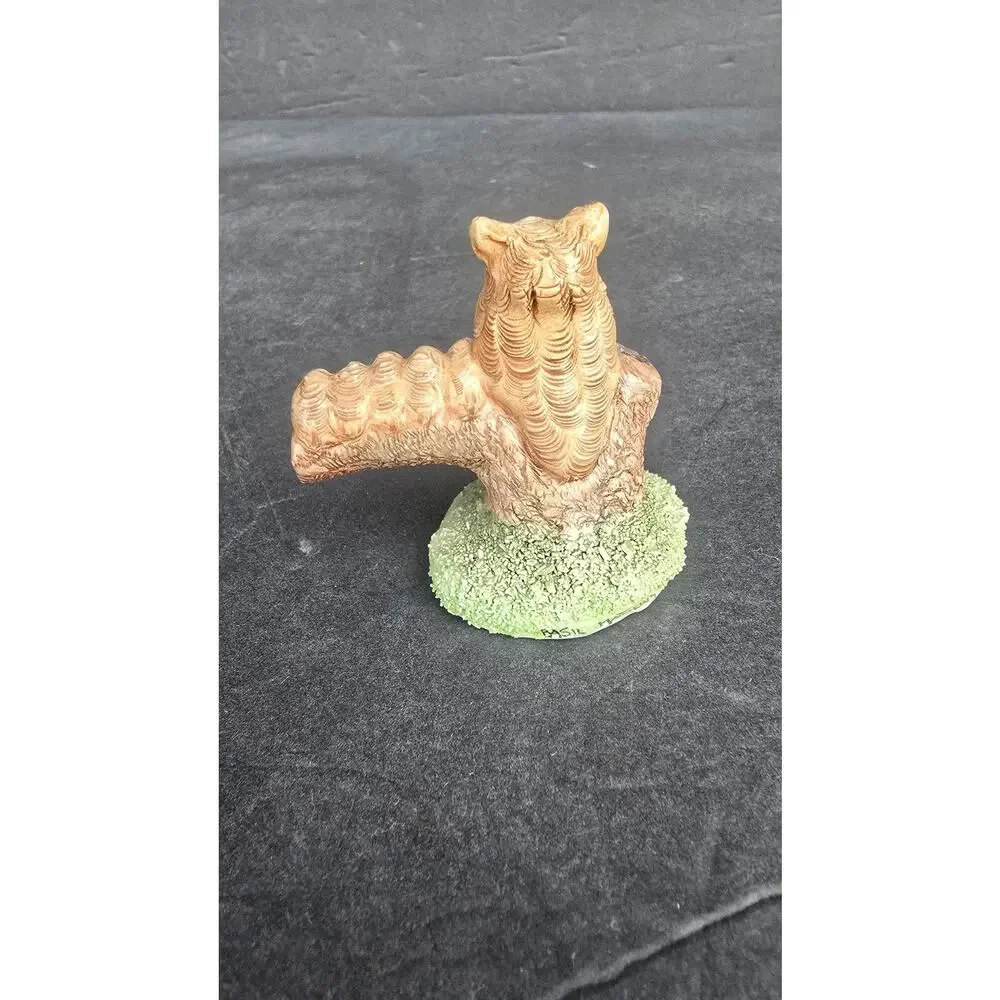 Vintage Basil Matthews Owl Family Figurine Signed Hand Painted Made in England