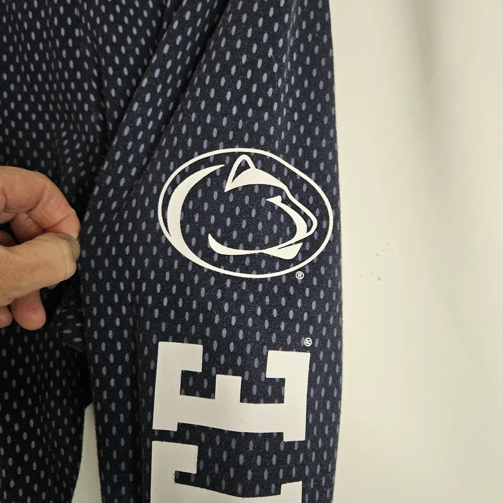 Nike Penn State Nittany Lions Women Navy Blue Dotted‎ Athletic Leggings PSU