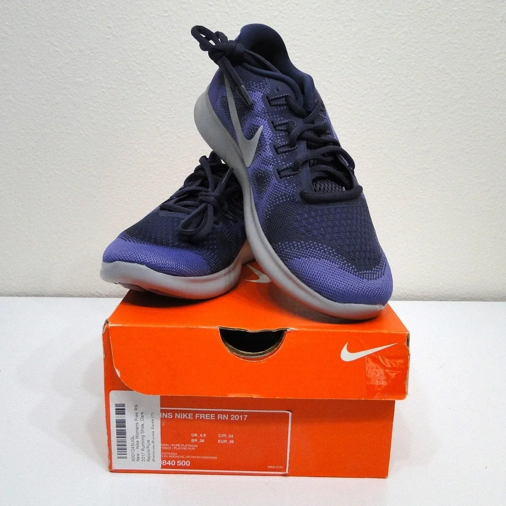 Nike Free RN 2017 Womens Running Shoes Dark Raisin Purple 880840-500 Size‎ 7