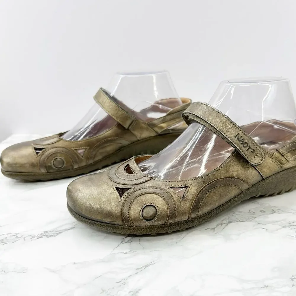 Naot Rongo Mary Jane Slingback Koru‎ Brass Womens 10 EU 41
