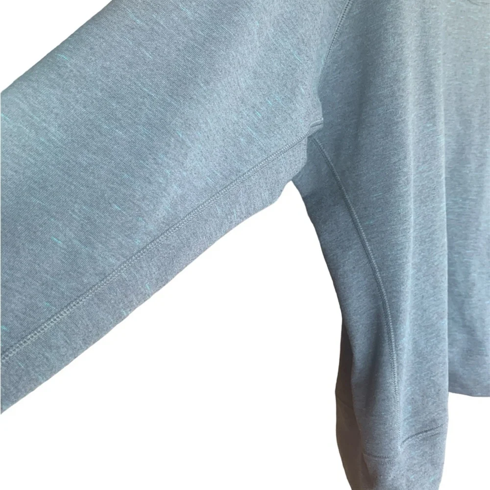 Nike Dri-Fit Women’s Large Sweatshirt Scoop Neck Boxy Gray & Turquoise Lounge