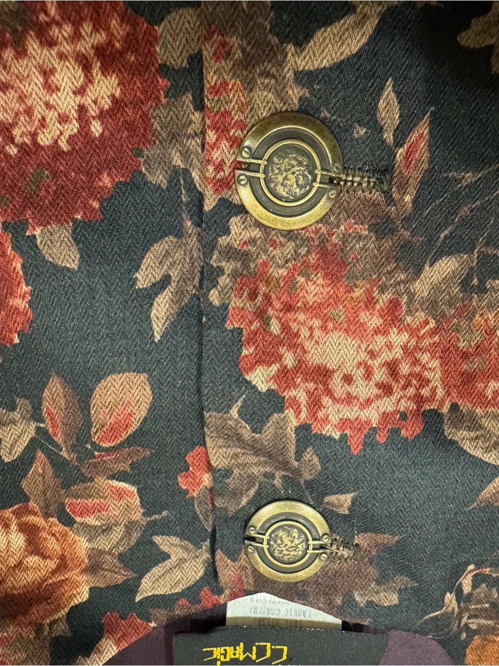 VTG Women’s Jacket & Skirt Set Floral Fall Colors Office Dinner SZ 14