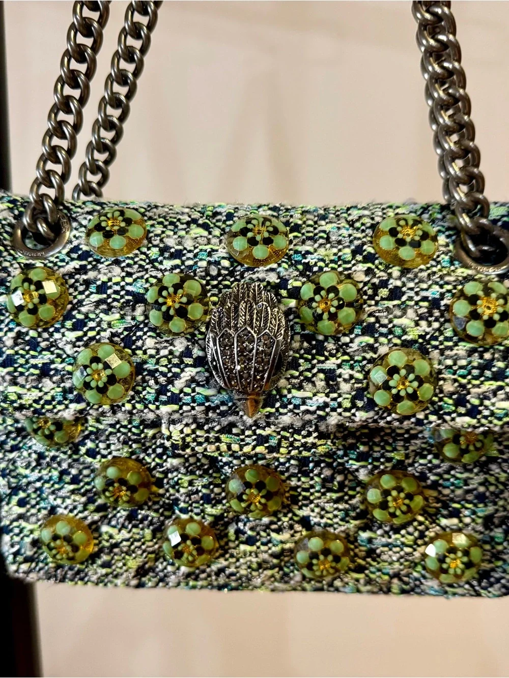 Kurt Geiger London Kensington Tweed Mini Cross Body Bag