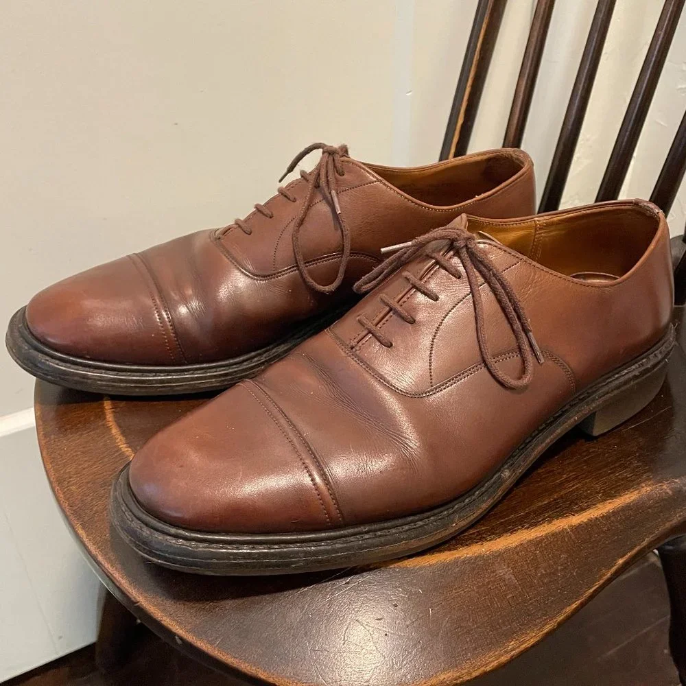 Church's Brown Leather Cap-Toe Oxfords