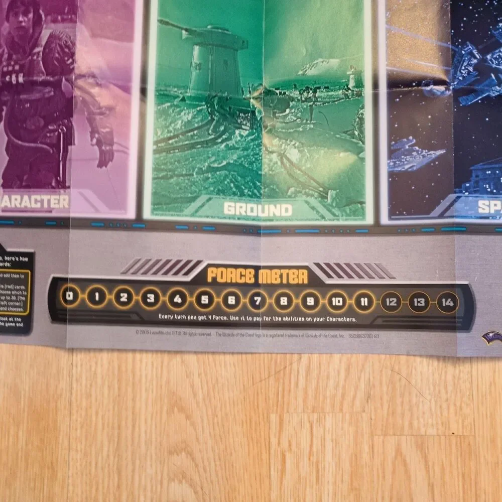 (2) Star Wars 2002/2003 Trading Card Game Paper Playmats