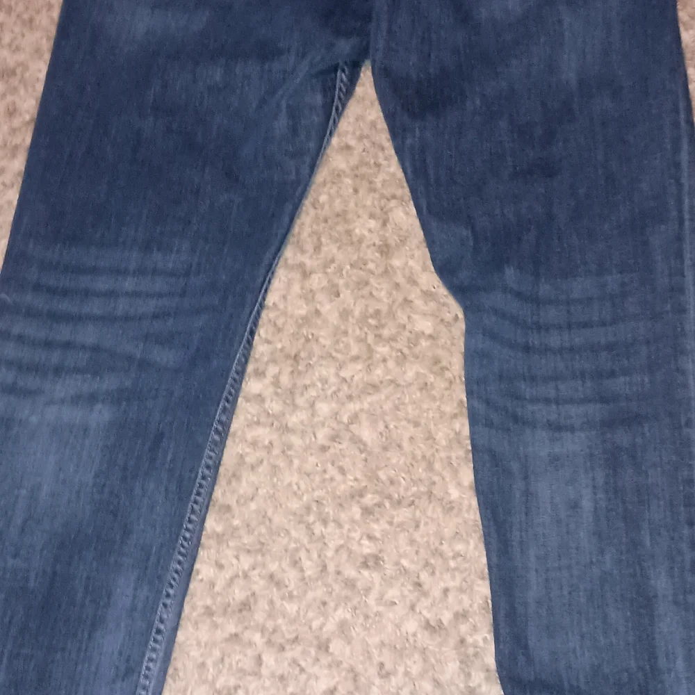 Men's Free Assembly Jeans Sz 34x30 Color Blue Slim Straight Leg‎ Comfy Mom...