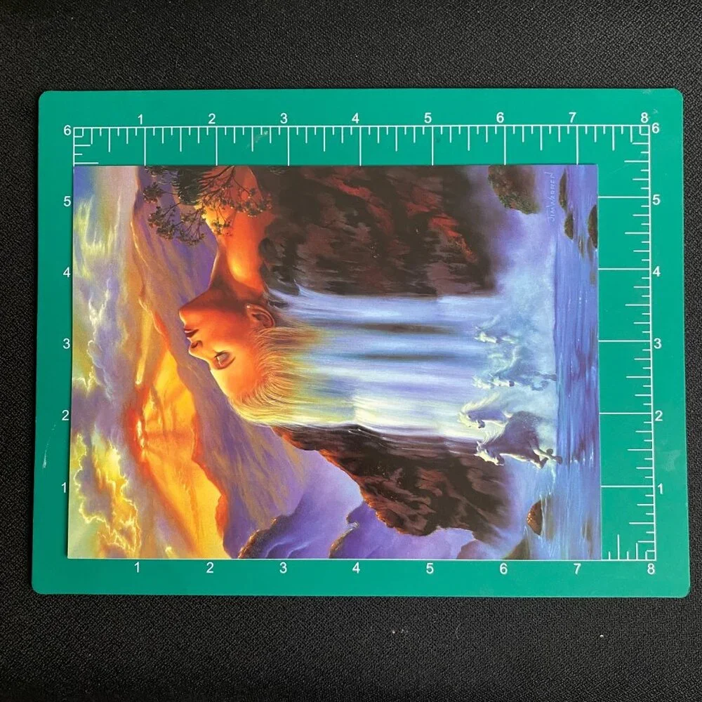 DAY DREAM by Jim Warren VTG Combo Pack Greeting Card & Magnet Waterfall Horses‎
